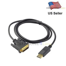 6FT Displayport DP Male To DVI-D Male Adapter Cord Cable