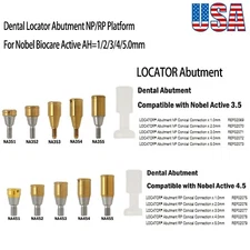 US Implant Locator Abutments Fits Nobel Active Male Caps Dental NP RP 1.0-5mm