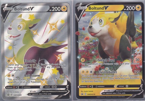 Boltund V - SWSH219 & SWSH085 Ultra Rare Promo 2 Card Set Pokemon TCG