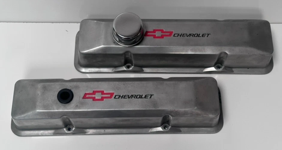 Proform Aluminum SB Chevrolet Valve Covers Bowtie Excellent! - Image 3 of 4