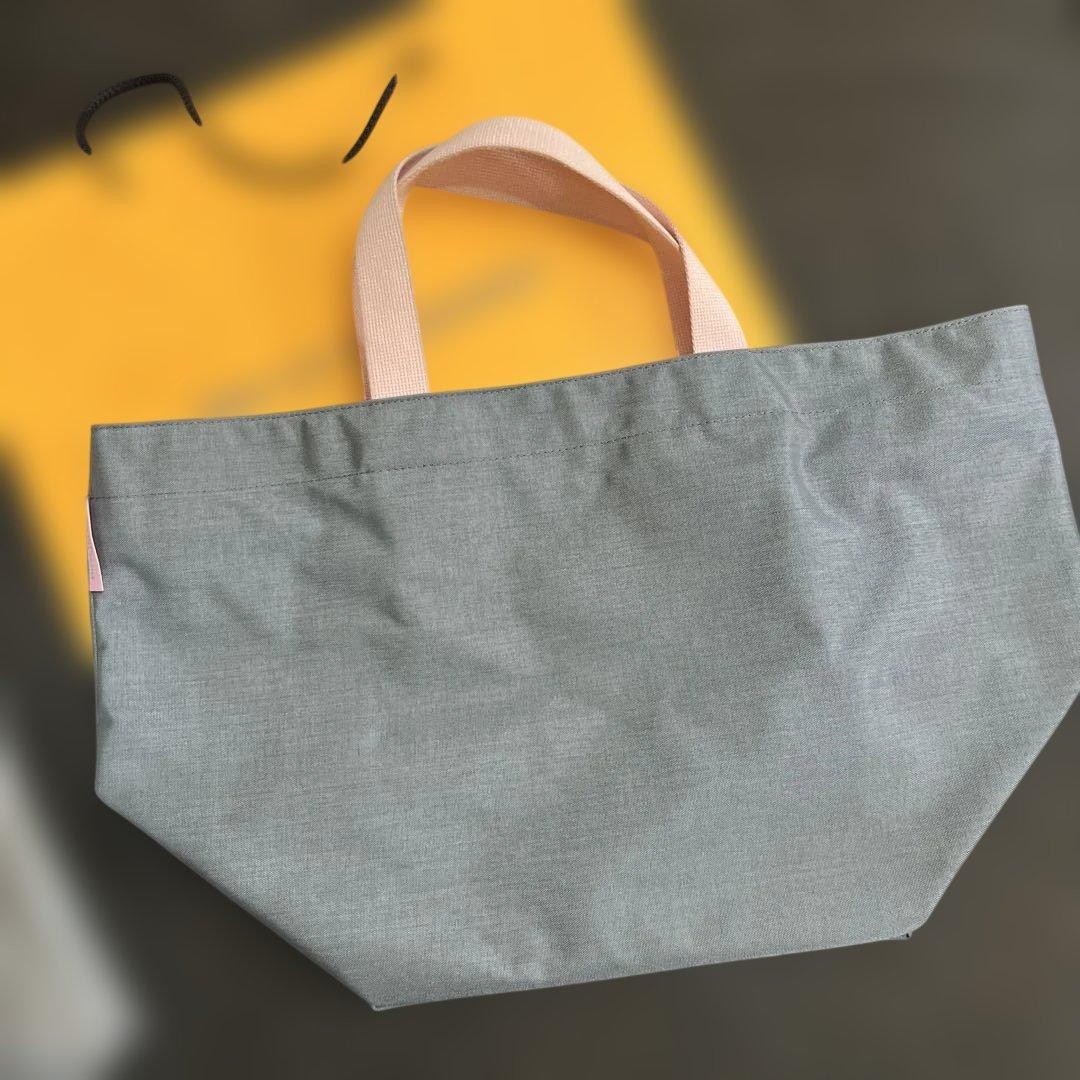 Herve Chapelier Gray Canvas Tote Bag, Durable Handle, Unused Condition