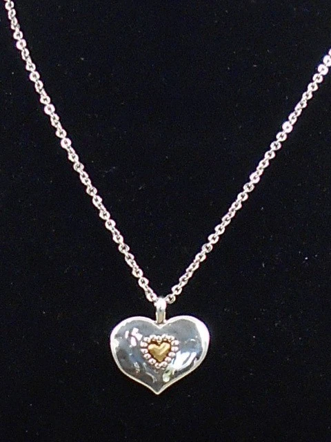 Брайтон серебро покрытием 2 тона любовь за пределами слов сердце подвеска ожерелье D30259 - Изображение 3 из 4