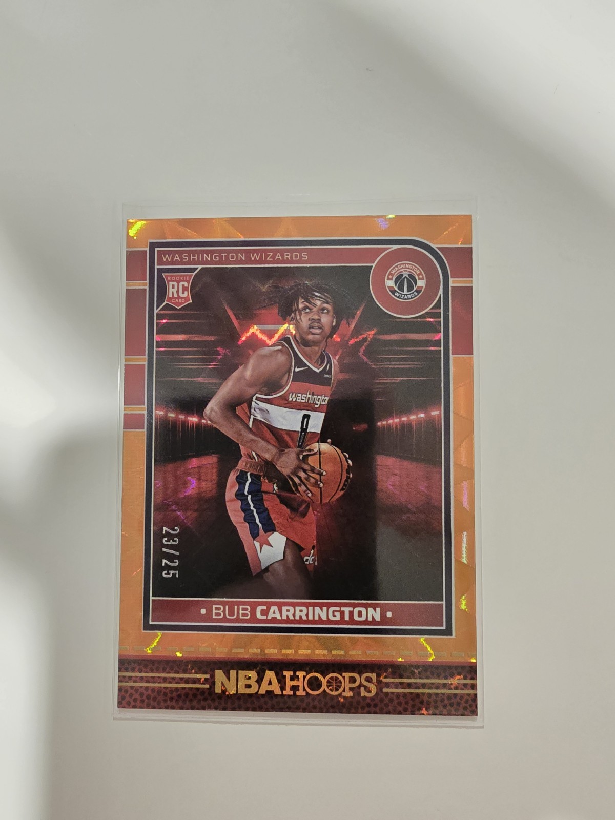 2024-25 NBA Hoops Bub Carrington Orange EXPLOSION /25 (RC) #244🔥 Wizards