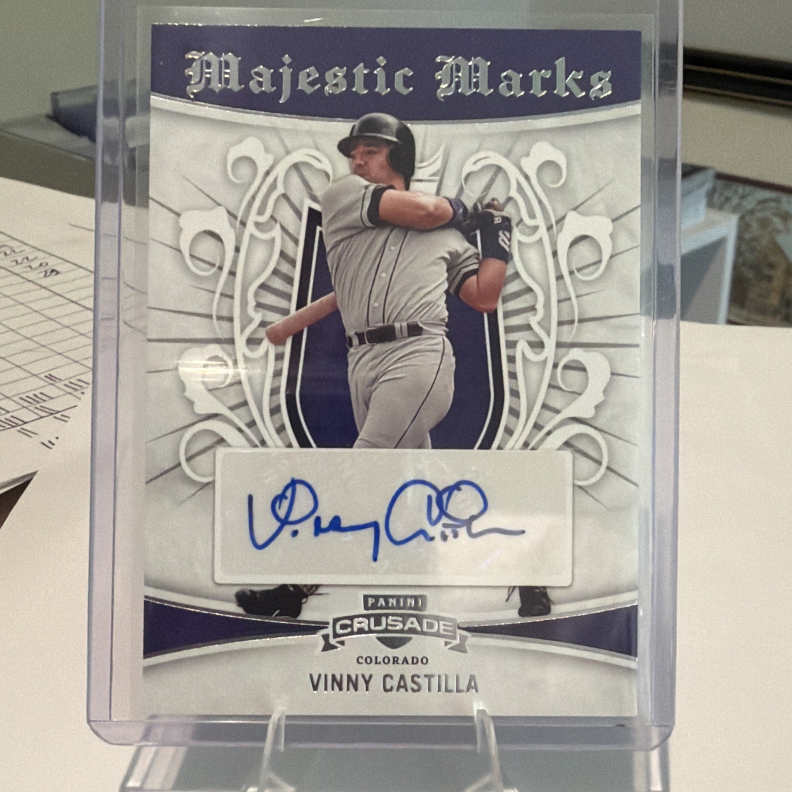 2024 Panini Crusade- Vinny Castilla- Majestic Marks Auto MM-VC Rockies Legend!