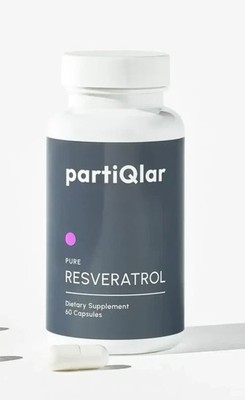 PartiQlar High Purity Trans Resveratrol Supplement 500mg - 60 capsules - NEW!
