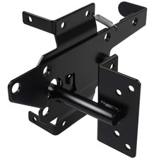 Gate Latches for Wooden Fences Heavy Duty Post Mount Automatic Gravity Black