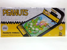 Peanuts SNOOPY Electronic Tabletop Arcade Game PINBALL Machine w/ Lights & Sound