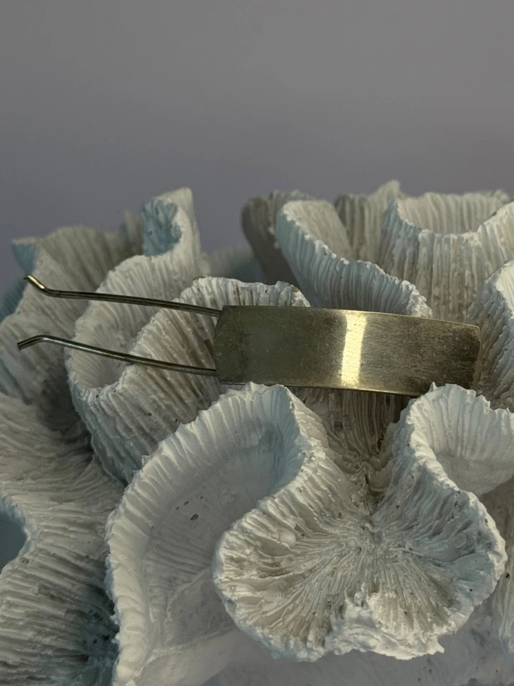 Vintage 925 Sterling Silver Hair Clip Pinch-Wire Clasp Safran - Image 4 of 4