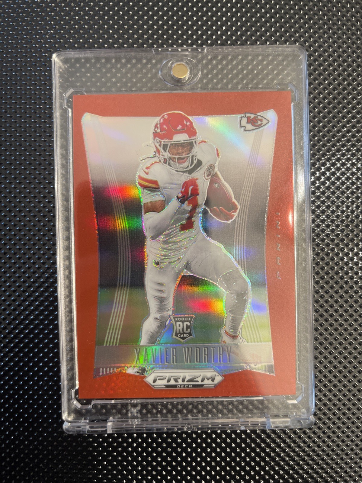 2024 Panini Prizm Deca - Xavier Worthy #158 Red Prizm /199 (RC)