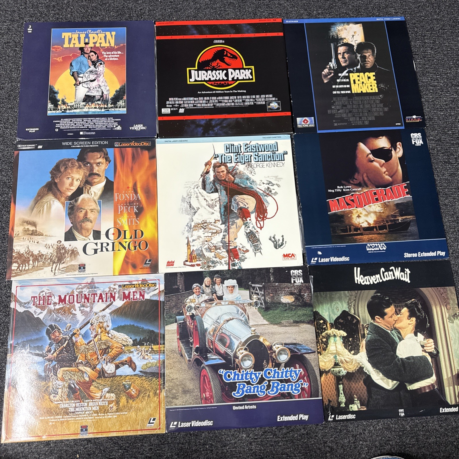 Laserdiscs Lot of 9 Movies see photos for titles LD