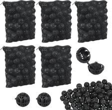 500 Pieces Black Bio Balls 1.02 Inch Internal Bioballs Filter Media for Aquarium