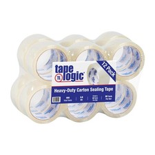 TAPE LOGIC 2 x 55 yds Acrylic Packing Tape 2.6 Mil, Clear 12-Pack Heavy Duty P