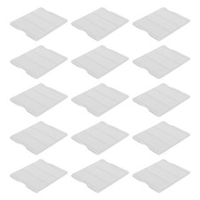 15Pcs Mini Rectangle Slide Holder Portable Microscope Storage Box Clear
