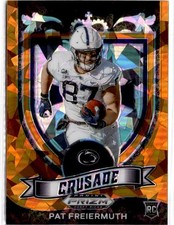 2021 Panini Prizm Draft Picks Collegiate #173 Pat Freiermuth Orange Ice