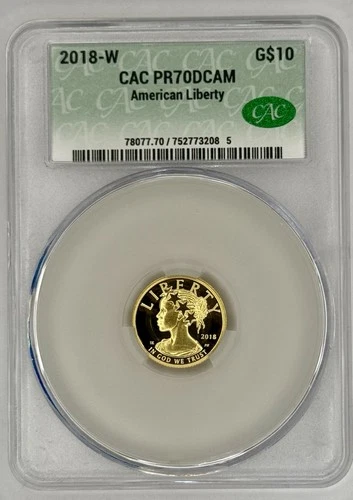 CAC 2018-W American Liberty GOLD $10 CAC PR70DCAM