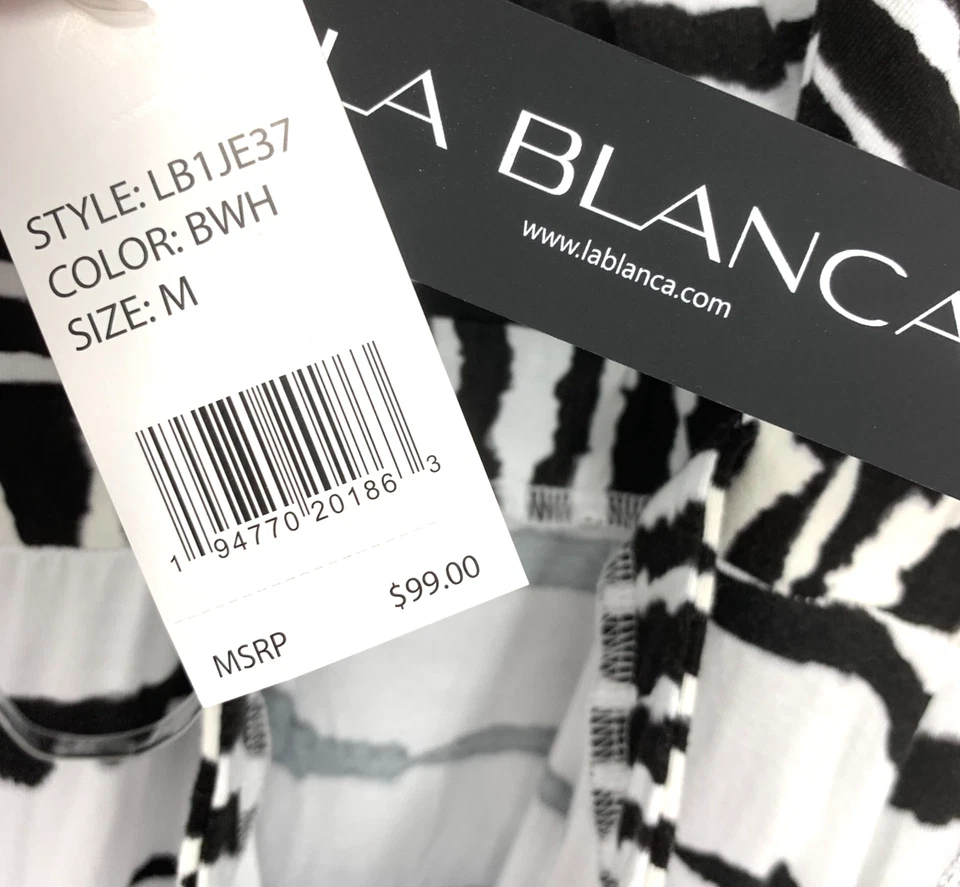 NUEVO Traje de baño tejido blanco y negro La Blanca Elemental Balance talla M Nuevo con etiquetas Foto 4 de 4