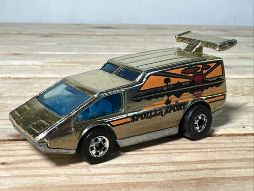 Hot Wheels Spoiler Sport Van Gold Chrome Vintage 1976 Mattel Made In Hong Kong