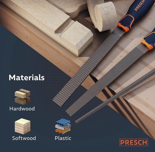 Presch Wood Rasp Set 3pcs. - Wood rasp Set With Bag Made In Germany - Picture 8 of 8