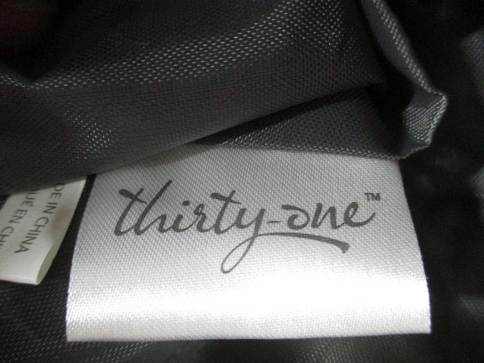 Thirty-One Gifts Tote Bag Set 2 Totes Black White Clear Stadium Zip Pouch Travel - Image 3 of 4