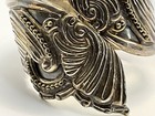Vintage Taxco Mexican Clamper Sterling 925 CP Eagle 3 Patina Bracelet 6 3/4 to 7 — photo 2