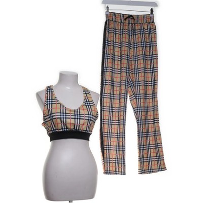 Trainingsanzug Set, Größe: M, Elasthan/Polyester, Beige/Schwarz/Rot/Blau #oRz