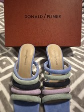 Donald Pliner Womens Suede Wes Sandals Sculpted Heel 7M