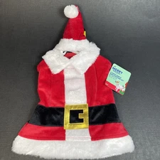 Petco Merry Makings Dog Santa Costume 2-Piece Plush Suit w/ Hat Size Small NWT