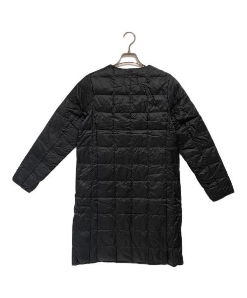 TAION Basic V-neck Button Long Down Jacket Black … - image 2