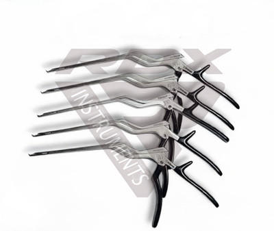 Medtronic 9569600 Orthopedic Bayonet Kerrison Rongeurs 1,2,3,4,5mm 40 Deg Set