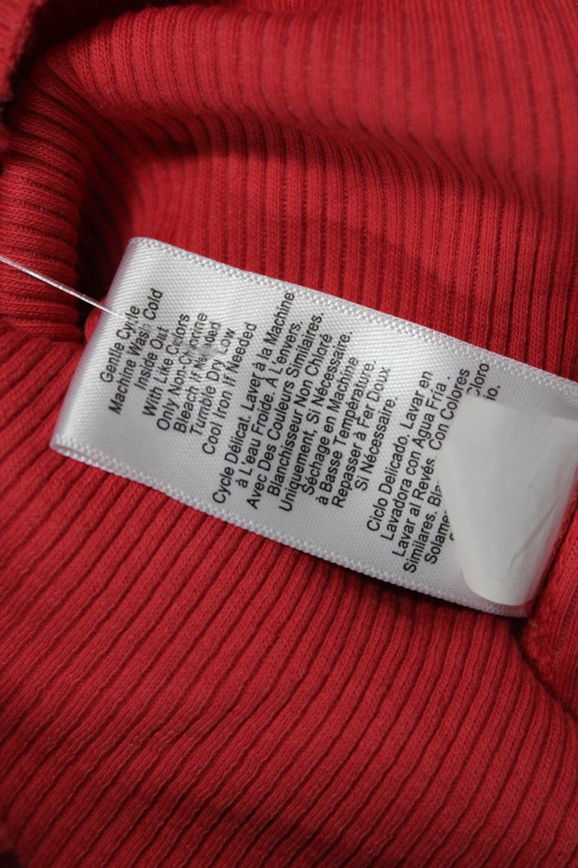 Nation LTD Womens Basic Red Square Neck Short Sle… - image 5