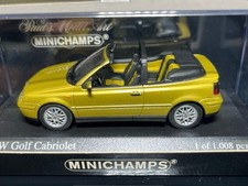Minichamps 1:43 Volkswagen Golf Cabriolet 1999 Yellow Metallic Model Car