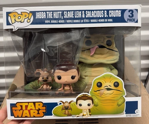 Funko Pop! Star Wars: Jabba the Hutt, Slave Leia & Salacious B Crumb
