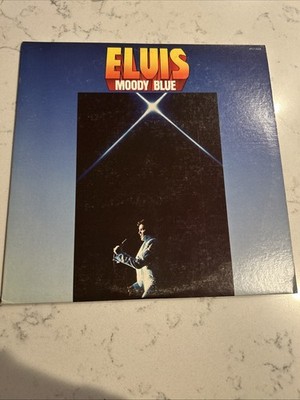 Original 1977 Elvis Presley Moody Blues RCA The Blue Album Vinyl Record