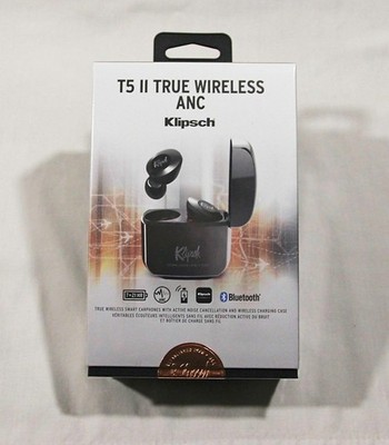 Klipsch T5 II ANC True Wireless Bluetooth Earbuds, Gunmetal, **NEW IN BOX**