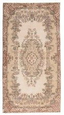 Traditional Vintage Hand-Knotted Area Rug 3'7" x 7'1" Oriental Wool Carpet