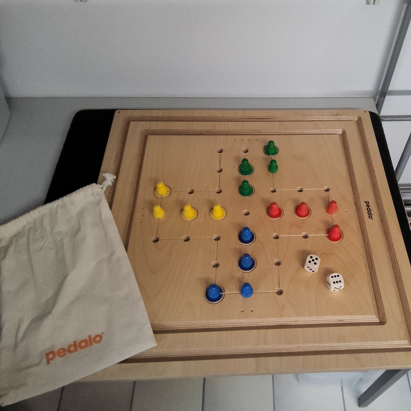 Pedalo Großbrett- Spielesammlung, LxBxH 75x75x3 cm Mensch ärger dich nicht