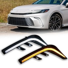 Switchback White/Amber LED Front Bumper Fog Light Daytime Running Lamp Amber ...