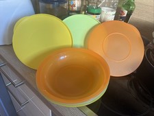 Tupperware 3x Junge Welle J53 Servierschale 700ml Gelb Orange Grün