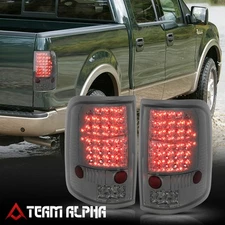 Fits 2004-2008 Ford F150/Lobo {FULL LED} Chrome/Smoke Brake Lamp Rear Tail Light