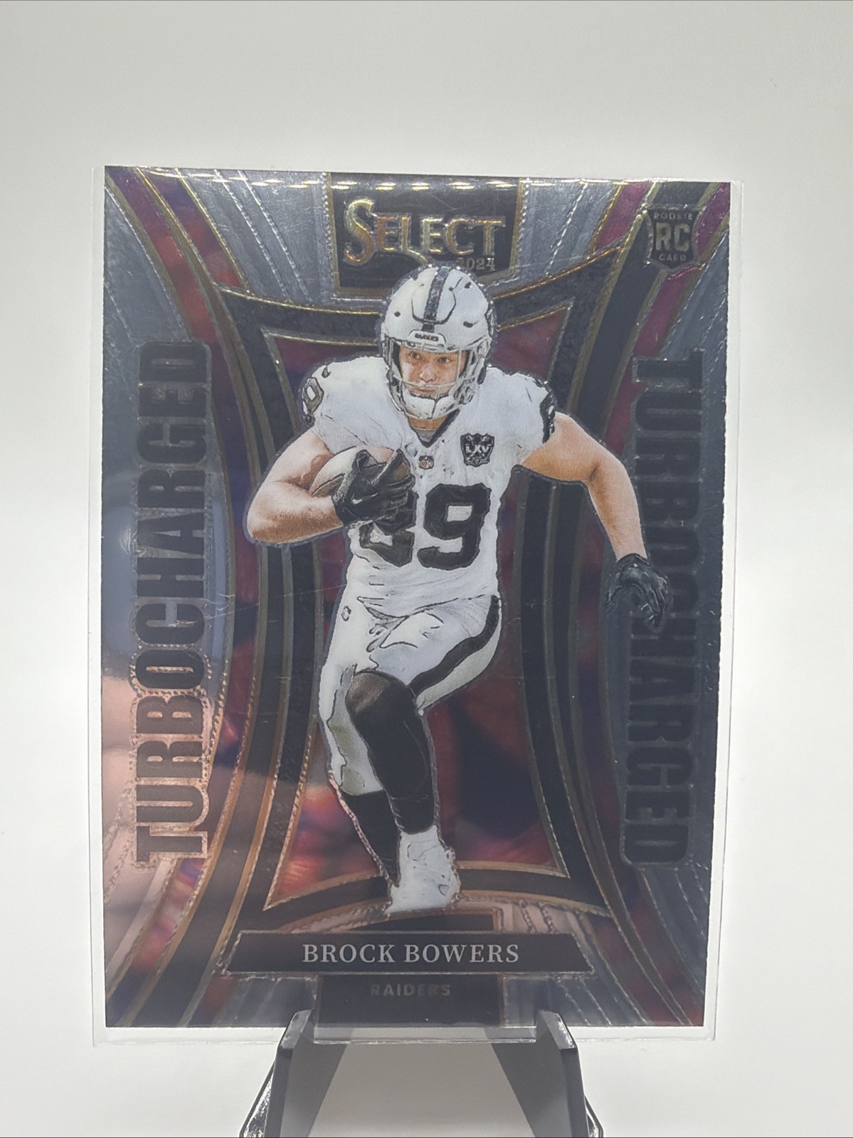 2024 Panini Select - Turbocharged Brock Bowers #6 Silver Prizm (RC)