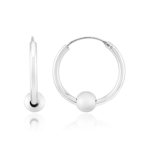 Cavill Silberohrringe Damen 925 Sterlingsilber Plattiert 21Mm Hoops-image