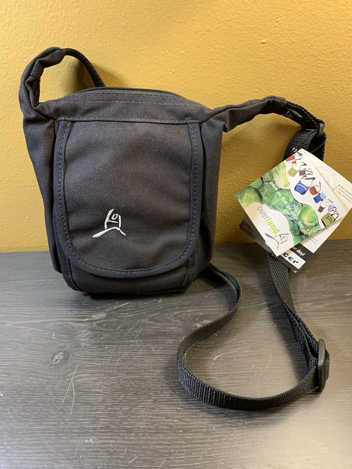 Bolso Bandolera Overland Equipment Negro Lona Pequeño Bolso de Mano Tamaño de Viaje Foto 2 de 4