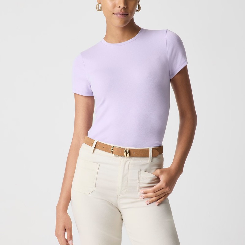 J Crew Short Sleeve Slim Fit Everyday Tee in Vintage Lilac Size S ~ NEW