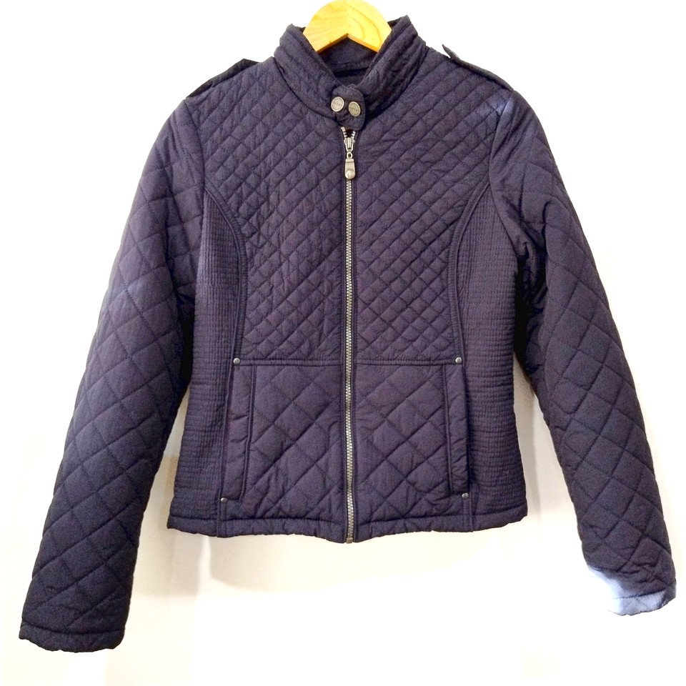 Dreimaster Womens Jacket Size S Dark Blue Padded Warm Fleece Lined Winter