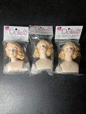 Vintage 1993 Mangelsen  s Porcelain Lady Doll Head and Hands Set LOT OF 3