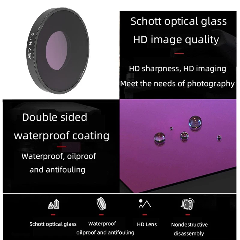 15X Macro UV CPL ND8 ND16 ND32 Optical Glass Lens Filter for DJI Osmo Action 3 - Image 2 of 4
