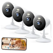 Security Camera Indoor Outdoor, 5G & 2.4G WiFi Cameras for 【5G&2.4G】White-4Pack