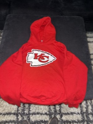 Kansas City Chiefs Large Sweatshirt By Gildan, Red With Logo, Hooded, Pocket
