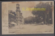 Rppc City Hall And Main Street Haverhill Ma Massachusetts Old 1905 Essex County