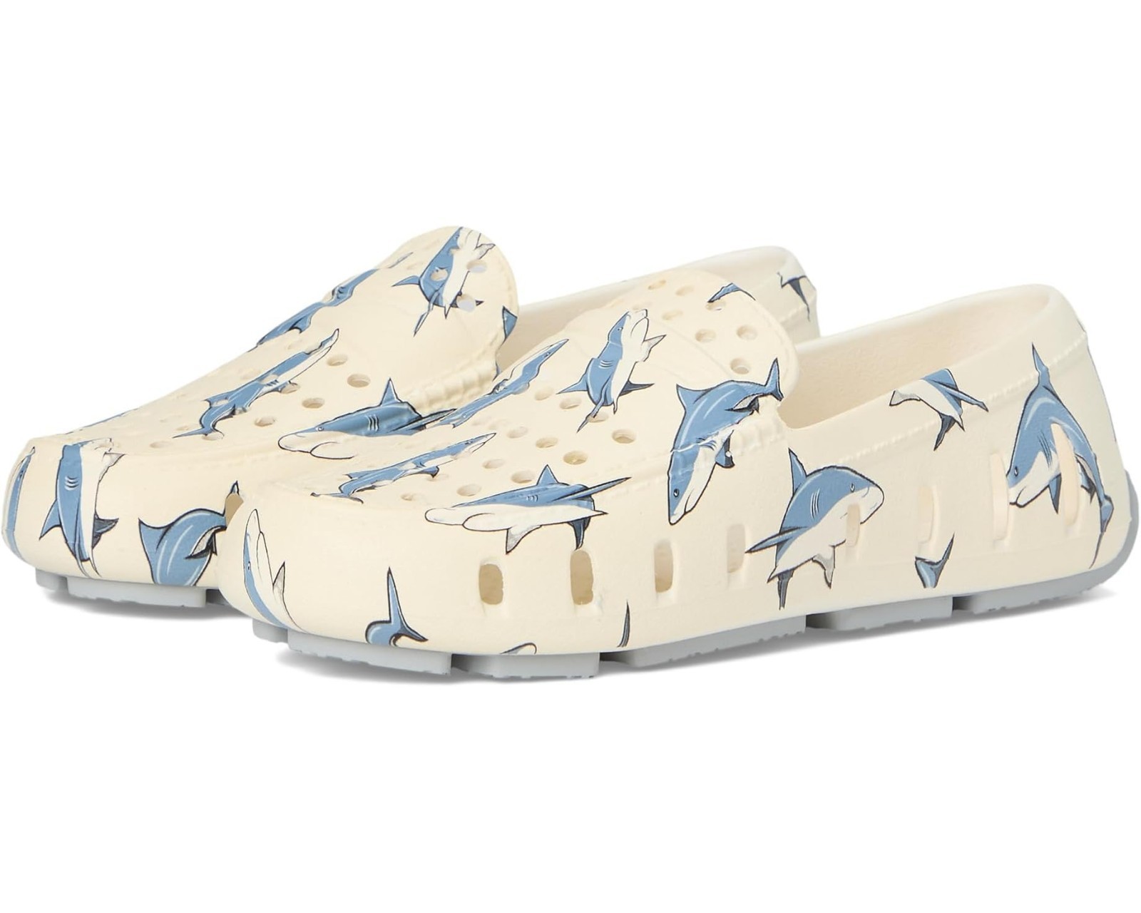 NWT Floafers Unisex-Child Prodigy Toddler/Little Big Kid -shark print -C9